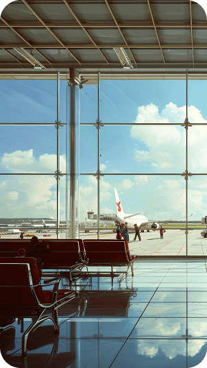 Travelers at airport
