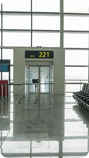 Travelers at airport